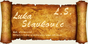 Luka Slavković vizit kartica